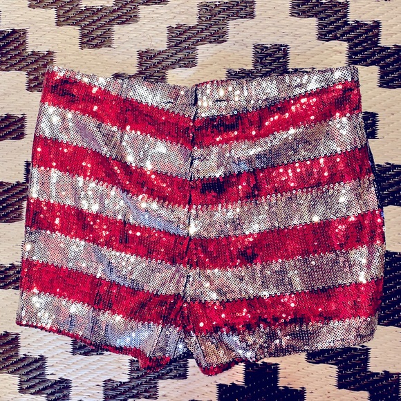New Version Sequin Stars & Stripes Booty Shorts - Picture 10 of 13